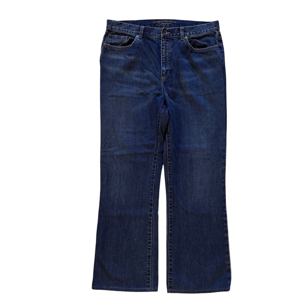 Lauren Jeans Co Premium Boot Cut Jeans Size 14 Rigid Denim Cotton High Waist